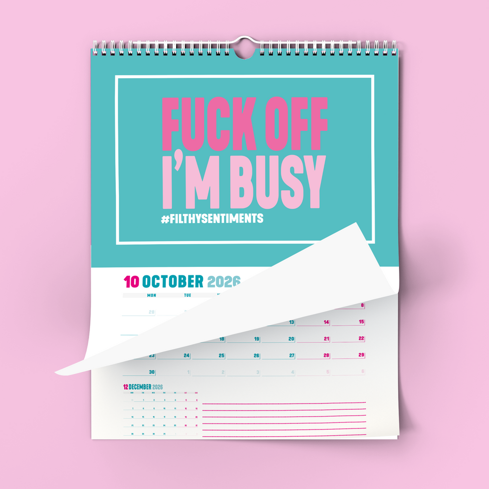 Colourful Pink 2026 Filthy Sentiments Wall Calendar #11 image